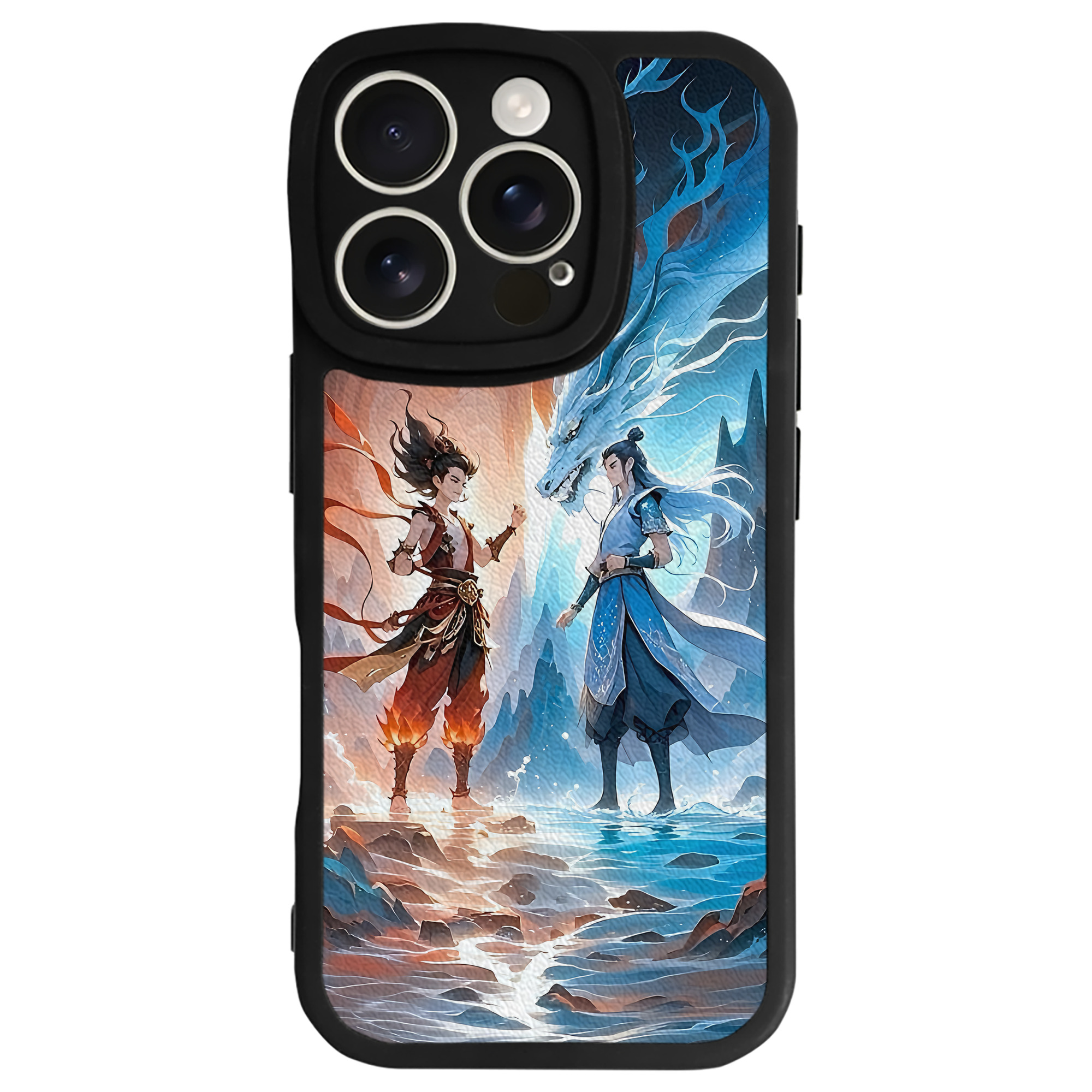 （画像用） Ne Zha 2 ナタ 魔童の大暴れ 【iPhone 16シリーズ対応】シリコンスマホケース（レザー調） 材質：シリコン
